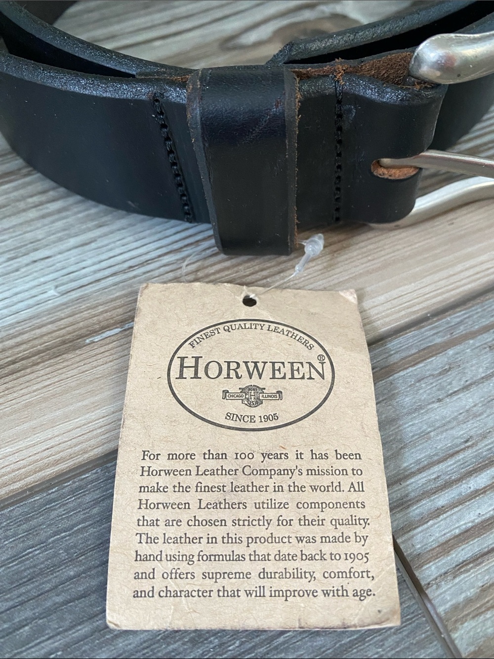 ð€Wolverineð€Horween Leather 1000 Mile Belt - Picture 3 of 4